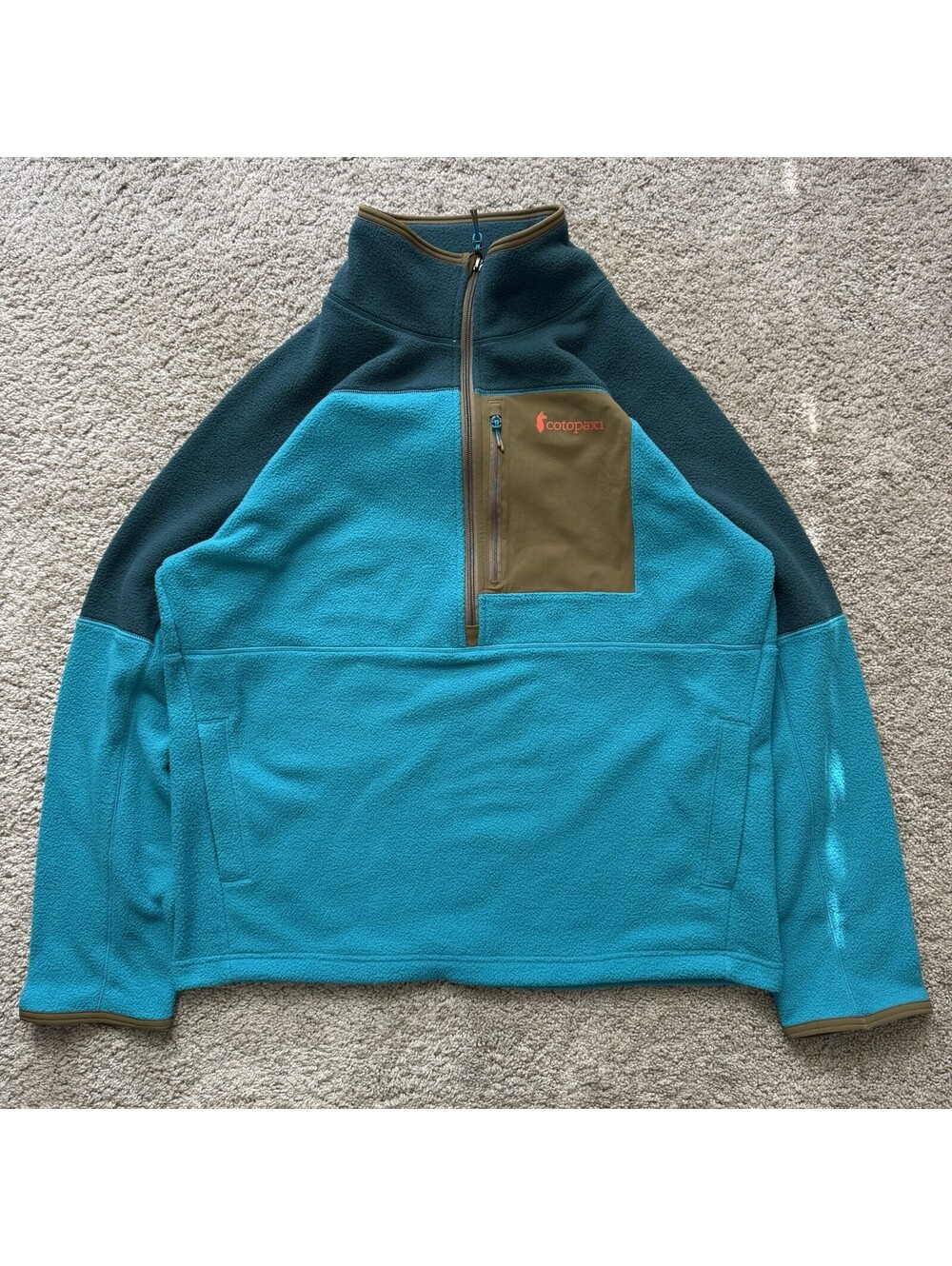Men Cotopaxi Abrazo Half-Zip Fleece Pullover Jacket Blue Men's L Large